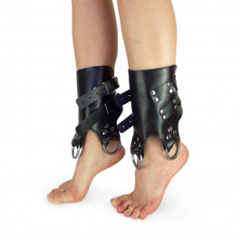 Art of Sex Поножи манжеты для подвеса за ноги Leg Cuffs For Suspension из натуральной кожи, цвет черный (SO5182