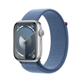 Apple Watch Series 9 GPS 45mm Silver Aluminum Case w. Winter Blue S. Loop (MR9F3)