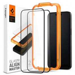 Spigen iPhone 15 Pro Alm Glass Fc 2-pack Black AGL06895