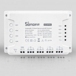 Sonoff Розумний 4-канальний перемикач Wi-Fi з RF 433 MHz (4CHPROR3)