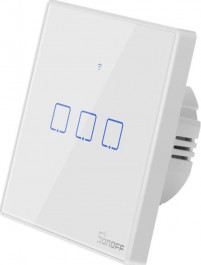 Sonoff Smart Wall Touch Switch White 3-Button w/neutral (T2EU3C-TX)