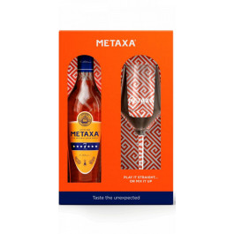 Metaxa Набір бренді  7* 0.7л + 1 склянка (5202795160753)