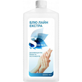 SOLNEX Антисептик  Блю Лайн Екстра для дезінфекції шкіри рук 1 л (4820233090151)