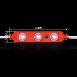 Biom Світлодіодний модуль BRT XG191 5630-3led 1,5W RED 12v IP65 червоний з лінзою півсфера