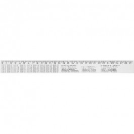 ECONOMIX Лінійка  30 см таблиці: множення, обсягу, площі, маси, друкована (E81330-02)