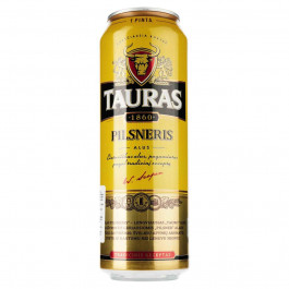 Tauras Пиво  Pilsneris світле відфільтроване 4.6%, 0.568 л (4770477227786)