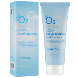 FarmStay Кислородная очищающая пенка для лица  O2 Premium Aqua Foam Cleansing 100 мл (8809469775120)