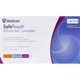 Medicom Рукавички оглядові нітрилові нестерильні, текстуровані  SafeTouch Advanced Lavender неопудрені 3.4 г