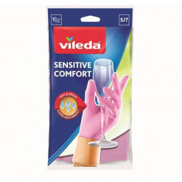 Vileda Упаковка перчаток Sensitive ComfortPlus латексных для деликатных робот S 2 пары (4003790006876)