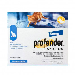 Bayer Profender Spot-On для кошек весом 2,5-5 кг 1 пипетка