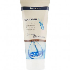 FarmStay Пенка для умывания лица  Collagen Pure Cleansing Foam с коллагеном 180 мл (8809317289472)