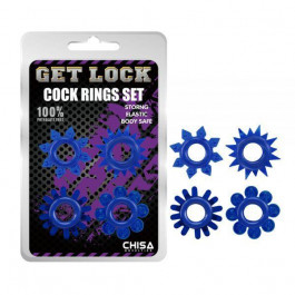Chisa Novelties Набор колец GK Power Cock Rings Set-Blue (CH58236)
