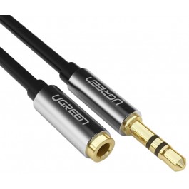 UGREEN AV118 3.5mm Male to 3.5mm Female Extension Cable mini-jack 3.5 мм 2м Gray (10594)